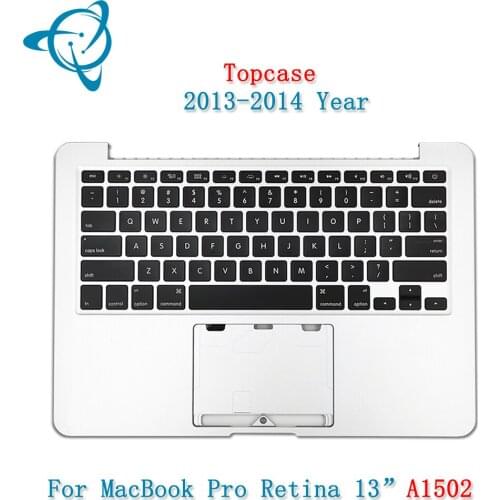 Shenyan New US English Keyboard Topcase Top Case Palmrest For Macbook Pro Retina 13" A1502 Late 2013 Mid 2014