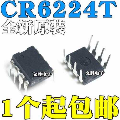 NEW CR6224 CR6224T PR6224T PR6224 DIP8 PWM Upright DIP8 feet PWM control/power chip, switching power supply integrated block co