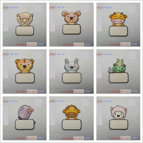 Patches for DIY heat transfer printing animal patches for sublimation with glue wholesales can customize design for sublimation