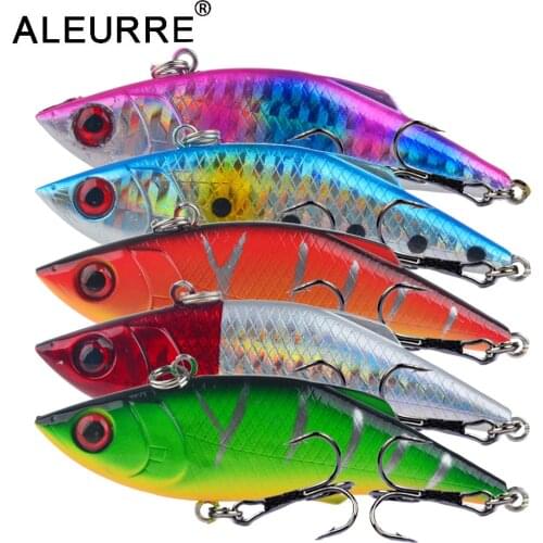 7.5cm/10.5g Fishing Lure Vibration Swing Sink Hard Bait Long Shot Plastic Wobbler Crankbait Rattlin VIB Artificial Lures
