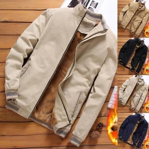 Plus Size M-5XL Autumn Men Bomber Jackets Casual Male Outwear Fleece Thick Warm Windbreaker Jacket Mens Military Baseball Coats