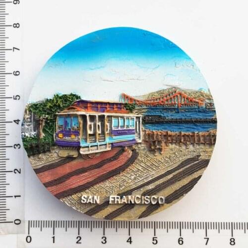 San Francisco, California landmarks, tourist souvenirs, magnetic stickers, refrigerator stickers