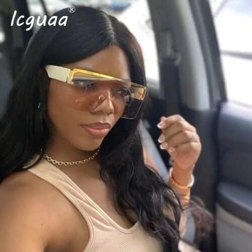 Oversize Rimless Sunglasses Ocean Gradient Ocean Lens Sun Glasses Frameless One Piece Sunglasses Brand Design Shades Glasses