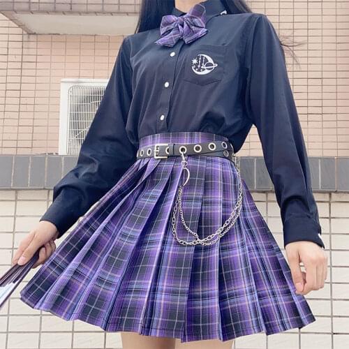 Summer Woman Mini Skirts Harajuku Korean Style Fashion Cute Kawaii Skirts For Girls High Waist Plaid Pleated Skirt Women