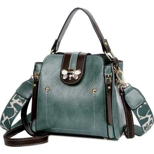 Autumn/winter womens cross-shoulder bag fashion versatile soft leather bucket bag high quality handbag