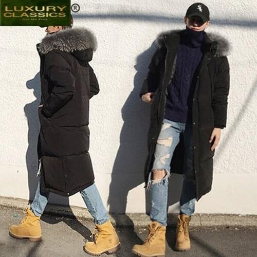 Jacket Winter Mens Down Plus Size 4xl Long Duck Down Coat Men Large Fur Parka Clothes 2021 Thick Warm Ropa Hiver 981201