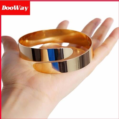 DooWay Golden Armband for Unisex White Oversize Long Gloves Faux (One Pair)