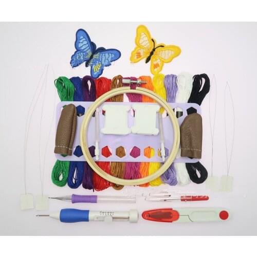 1set embroidery thread Craft Tool Punch Needle Set Embroidery Stitching Craft Tool for DIY Sewing