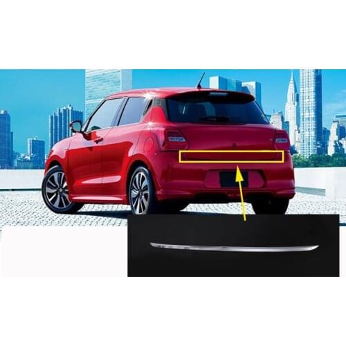 Stainless steel 1pcs Exterior Rear Tailgate Lid Bottom Strip Decor Trim For Suzuki Swift Hatchback 2006-2015 Auto Accessories