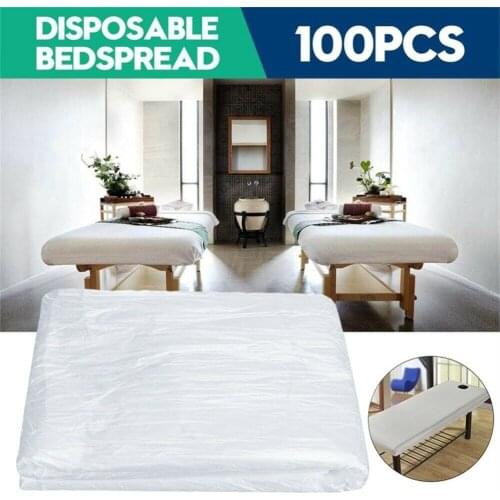 100Pcs Disposable Bed Couch Pad Cover Plastic Massage SPA Salon Table Sheet 90*180cm WXV Sale