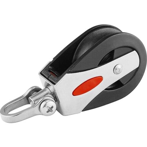 1500Lbs Sheave Block Universal Head Single Pulley Swivel Boat Rope Runner