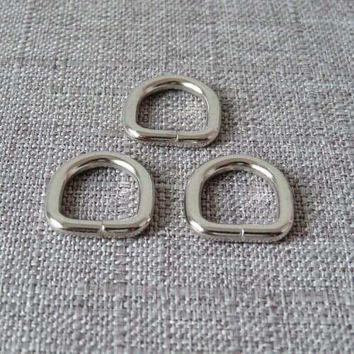20Pcs 12mm Webbing Metal Buckle D Ring For Cat Dog Collar Bag Belt Purse Straps Loop Clasp Sewing Knapsack Garment DIY Accessory