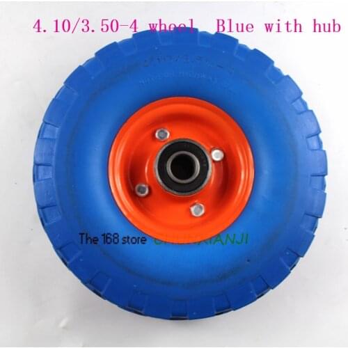 4.10/3.50-4 Foam Rubber Wheel Solid Wheel 10 Inch Caster Cart Wheel Tiger Wheel 4.10/3.50-4 Non Pneumatic Wheel Single Wheel