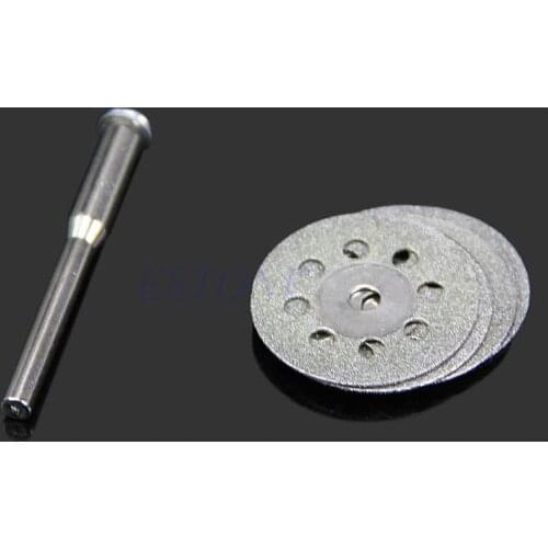 5PCS Mini Sharp 22mm Tools With A Rod Rotary Diamond Cutting Discs Disks L4MB