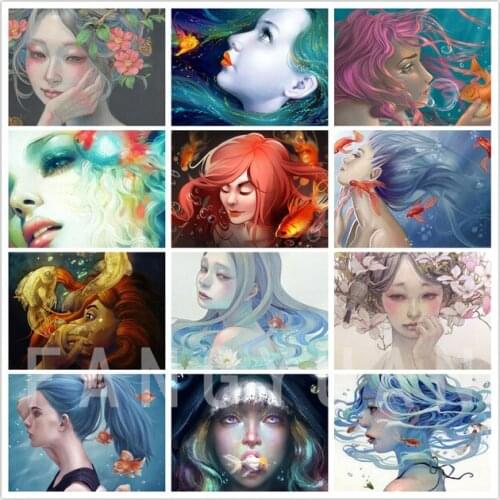 5D Diy Cartoon Girls Full Square Diamond Painting Anime Figures Cross Stitch Diamond Embroidery Mosaic Handicraft Home Decor