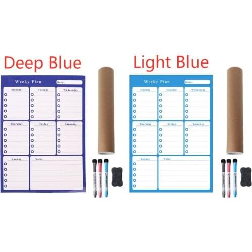 A3 Weekly Planner Soft Magnetic Whiteboard Fridge Magnets Drawing Message Board