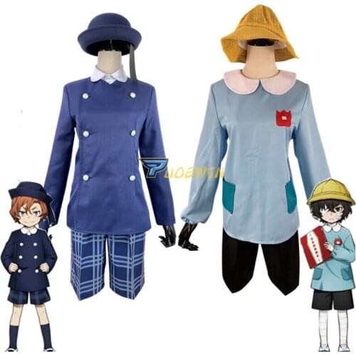 Anime Bungo Stray Dogs Dazai Osamu Nakahara Chuuya Kindergarten Cosplay Costume Halloween Carnival Uniforms