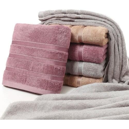 Bamboo Fiber Solid Color Bath Towel for Couple Adults Home Thicken 140*70 Cm Bathroom Towel Bath Towels High Absorbent
