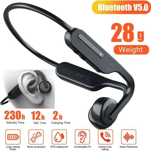 AIR wireless bone conduction headphones Bone Conduction Headphones Bluetooth 5.0 Wireless Earbuds Outdoor Sport Headset