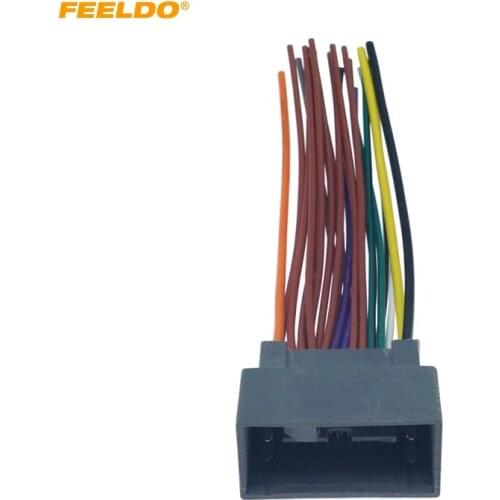 FEELDO Car Radio Audio 24Pin Interface Wire Harness Plug Cable for Honda Install Aftermarket CD/DVD Stereo Adatper #HQ6349