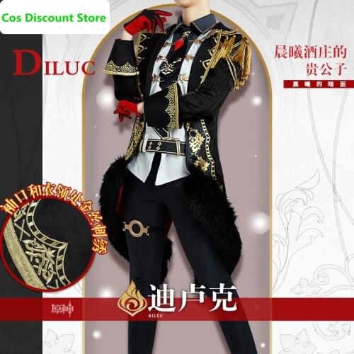 Genshin Impact Cosplay Diluc Cosplay Costume Support Customized By Size 2021 New