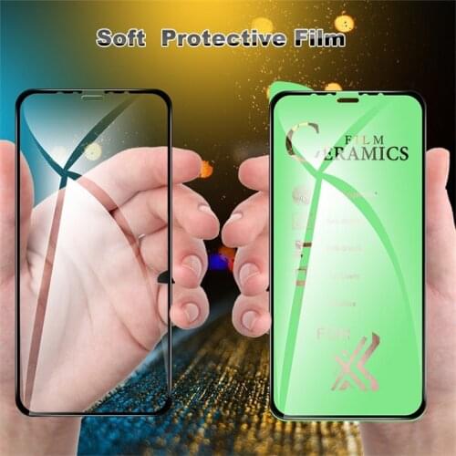 Full Cover Ceramics Soft Tempered Glass For iPhone 12 Pro Max 11 Pro XS Max XR X 5 6 7 8 Plus 12 Mini Screen Protector Film