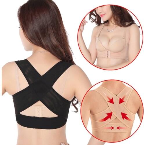 Womens Upper Back Shoulder Support Posture Corrector Adjustable Adult Corset Spine Brace Back Belt Orthotics Back Support