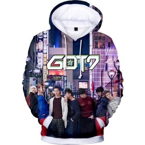 KPOP GOT7 The Same Style 3D Hoodies Kids men women fashion long sleeve Hoodie Sweatshirt boys girls Streetwear Jacket clothes