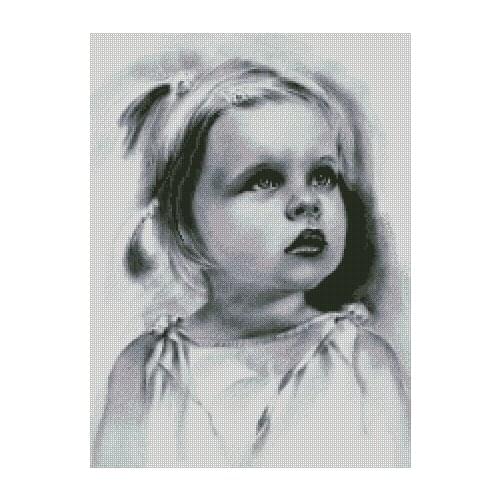 Cute little girl baby Embroidery Needlework Crafts14CT Counted Unprinted DIY Cross Stitch Kits Handmade Arts Wall Decor