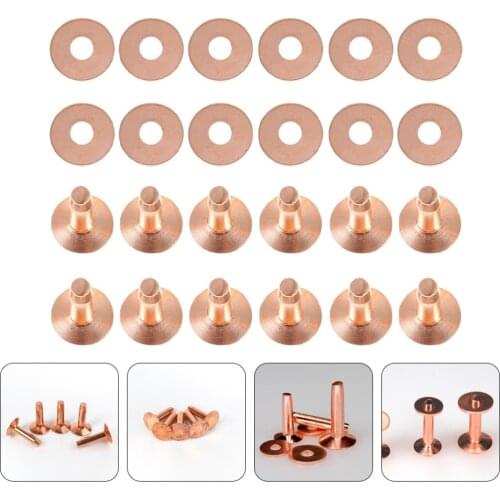 50 Sets DIY Luggage Rivet Leather Craft Rivet Tubular Stud Metal Rivet Sets