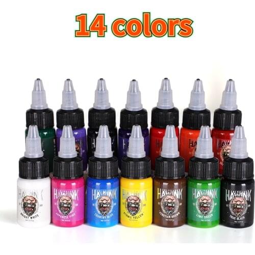 14 colors Natural Plant Hanna Tattoo Ink Pigment Eyebrow Eyeliner Lip Body Arts Paint Makeup Non-toxic Tattoo Supplies