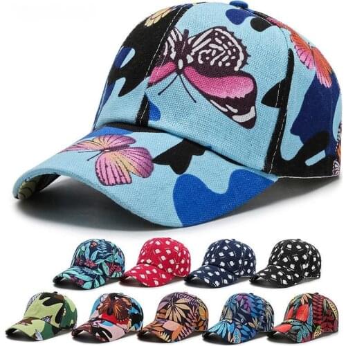 New Leaf Butterfly Print Face Cap Hats For Men Women Color Baseball Caps Summer Outdoor Sports Shade Visor Hat Casquette