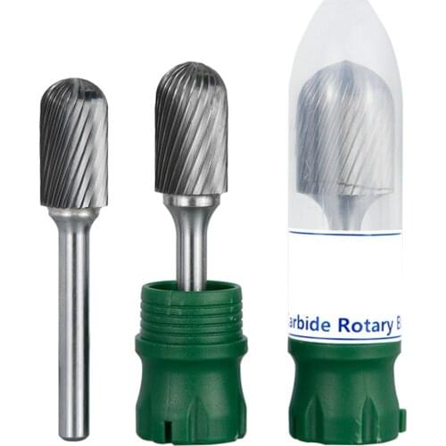 Rotary Burrs 6Mm Shank Single Cut Tungsten Carbide File Type C Metal Carving Bit Milling Cutter Carbide Burrs