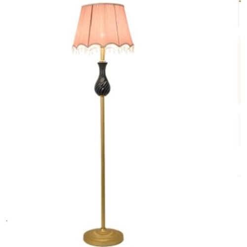 Pink Hanging Bead Lampshade Ceramic Floor Lamp For Bed Room Bedside Living Room Foyer Study Reading Night Standing Lamp 190104