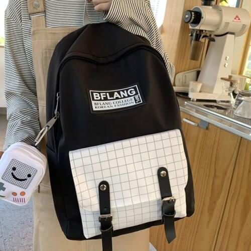 Panelled Women Backpack Female Anti Theft Rucksack Lady Nylon Backpacks Girls Large Capacity School Bags Fashion Ladies Mochila