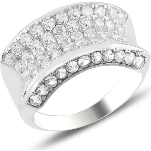 Silver 925 Sterling Zircon Stone Ring