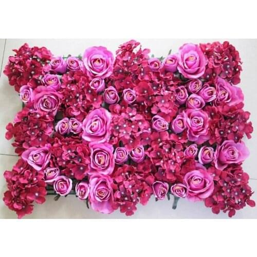 SPR Free Shipping 6pcs/lot Artificial silk rose flower wall wedding background lawn/pillar flower home market decoration-plum