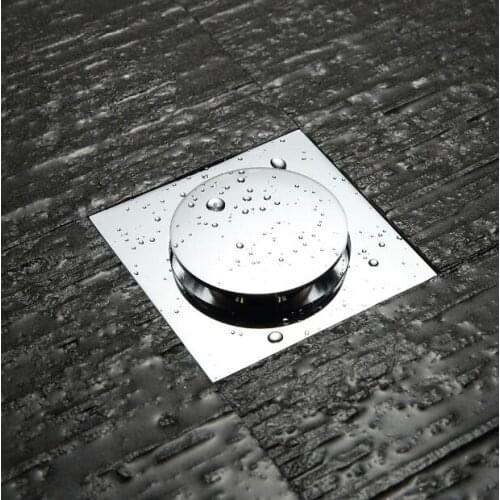 Bounce style chrome Brass anti clogging Floor Drain Cover Shower Waste Drainer easy to clean drain bathroom accessories