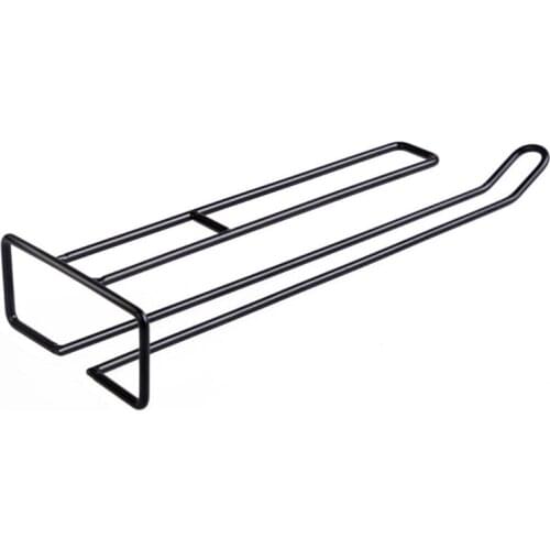 Wine Glass Rack Stand Paper Roll Holder Glasses Stemware Shelf Tissue Under Cabinet Self Adhesive