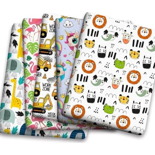 50*150cm Hot Cartoon Snowflake Leopard Pattern Printed Polyster Cotton Liverpool Bullet Fabric for DIY for Handmade By Yards