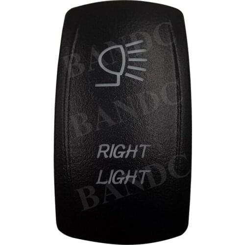 Cover Cap Only! RIGHT LIGHT Laser Etched Rocker Switch Backlit Cover Cap for Boat Truck ARB Caravan Switch,Car Accessories