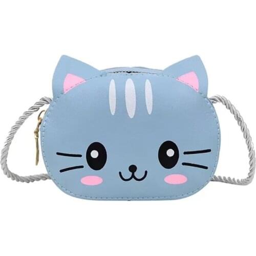 TopFight Cute Baby Girl Boys Kids Cartoon Small Cat Animal Coin Purse Handbag Children Wallet Small Coin Bag