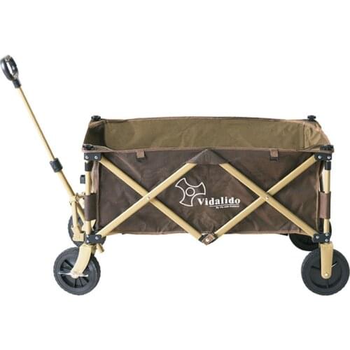 Vidalido new arrival Foldable Outdoor Folding carry wagon Trolley Camping Picnic Trolley Car Adjustable Length Light Trolley