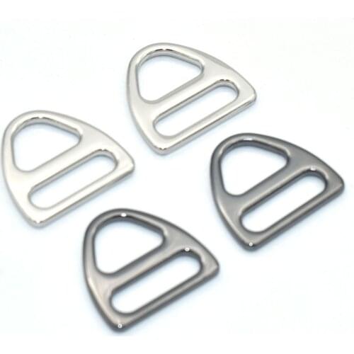 15mm D Buckle Adjuster Slide Buckle Purse Backpack Buckles Strap Belt Buckles for Handbag Webbing Hardware Leather Collar 10pcs