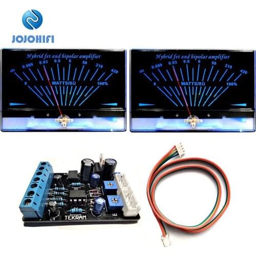 2pcs p-200 VU Meter + 1pcs Driver Board Head Single-ended Class A Amplifier Tube level DB Table Audio Power Meter w/Backlight