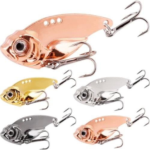4pc/lot Metal Jigging Lures VIB Hard Metal Bait Fishing Lure 7g-20g Sinking Vibration Baits Artificial Vibe Fishing Tackle Tools