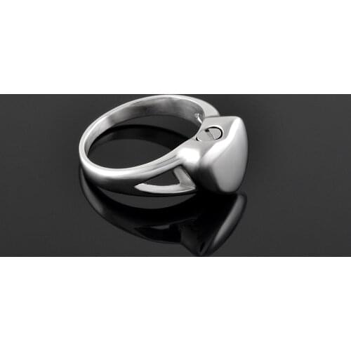 5pcs/Lot Blank Heart Cremation Ashes Holder Memorial Ring Stainless Steel Eternity Ring for Memorial Jewelry