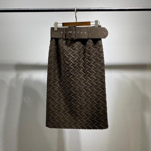 612500 brown black women daily skirt