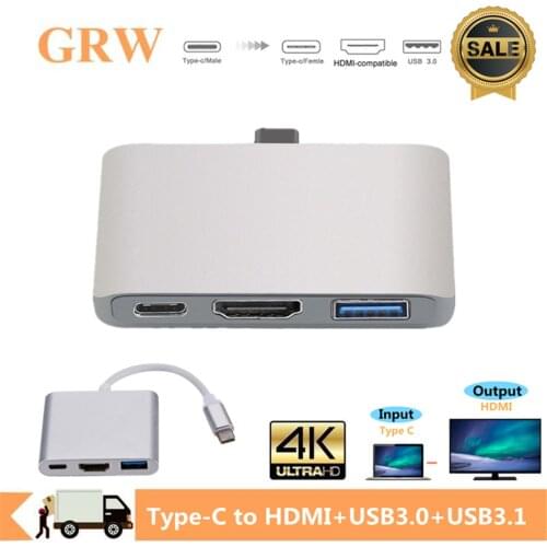 Grwibeou Thunderbolt 3 Adapter USB Type C Hub HDMI 4K support Samsung Dex mode USB-C Dock with PD for MacBook Pro/Air 2021