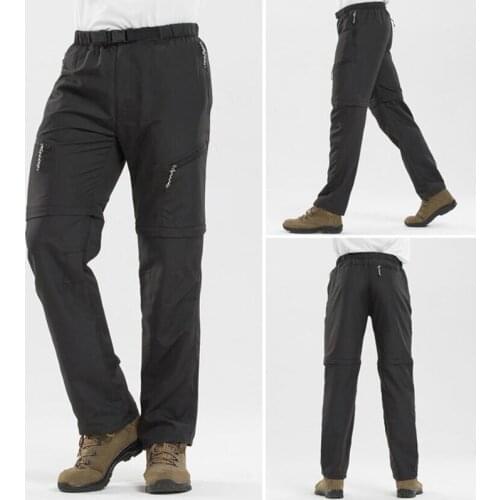 Outdoor Sports Quick-drying Pants Men Summer Hiking Climbing Trousers Camping Trekking Fishing Shorts Breathable Removable Pants